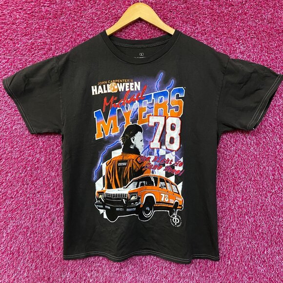 John Carpenter's Halloween Michael Myers Racing 78 T-Shirt Large - Picture 1 of 4